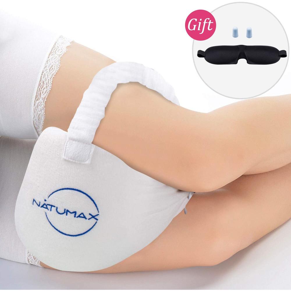 LESUMI Memory Foam Knee Pillow, Sleeping Leg Pillow, for Side Sleepers &  Pregnant Women - for Spinal Alignment, Relief Sciatica, Knee, Back, Leg &  Hip