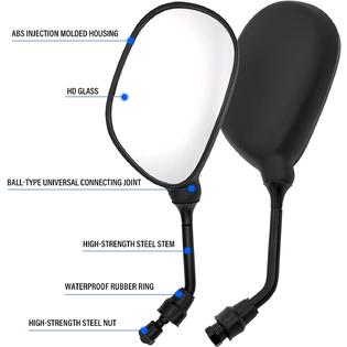 â€ŽLEIMO KPARTS ATV Rear View Mirror, 360 Degrees BallType ATV Side