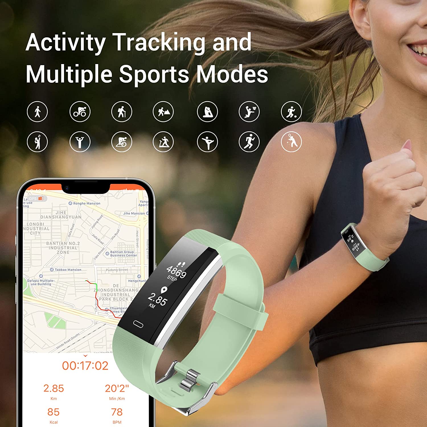 LIVIKEY Livikey Fitness Tracker, IP67 Waterproof Fitness Watch 