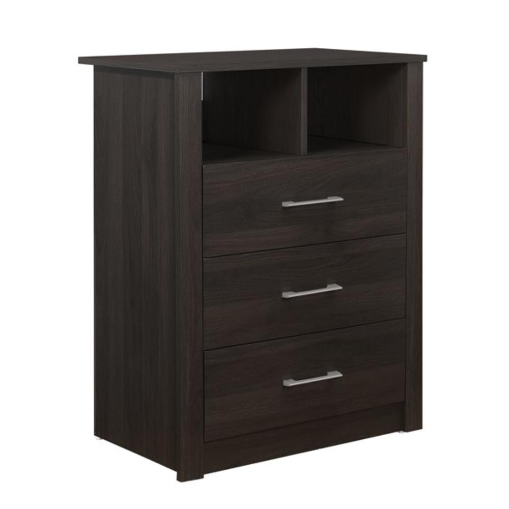 Hillsdale Coby 3Drawer Dresser with Shelf, Espresso, by Hillsdale