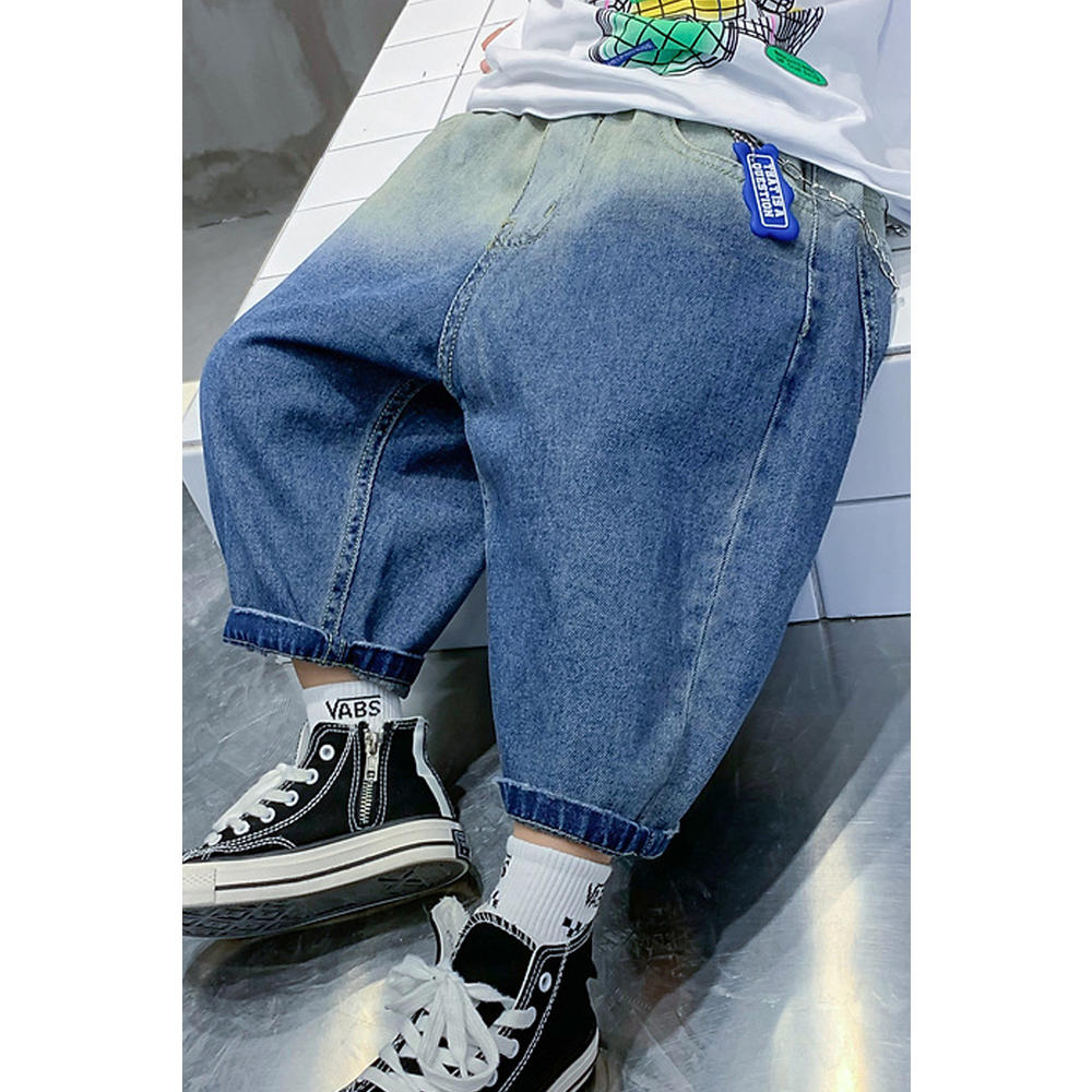 Ketty More Kids Boys Tremendous Solid Colored Thin & Comfortable Elasticated Mid-Waist Casual Denim Short