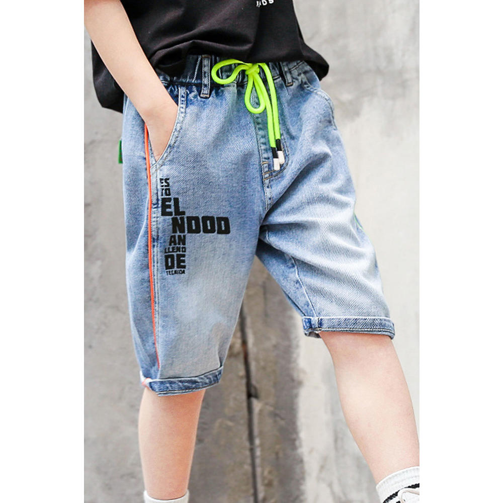 KettyMore Kids Boys Restful Drawstring Waist Pockets Designed Summer Casual Denim Short