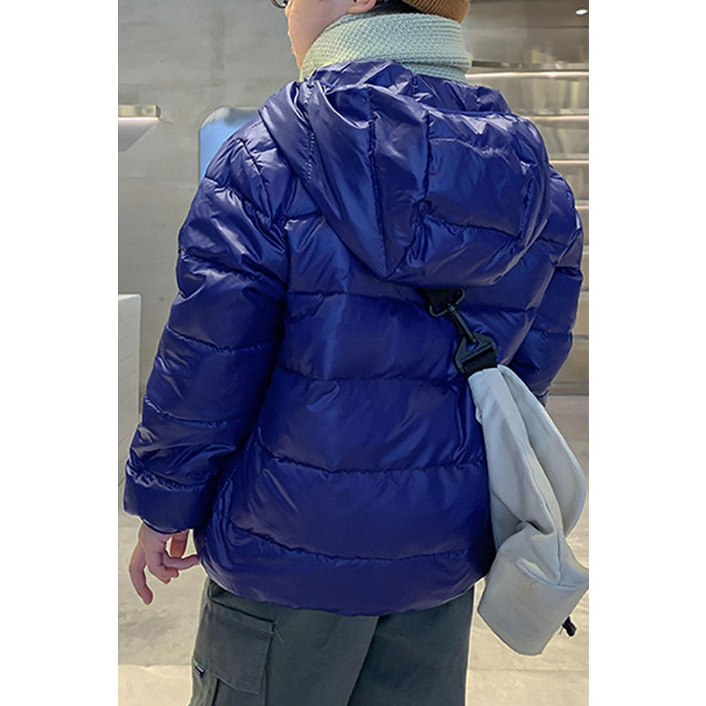 KettyMore Kids Boys Restful Solid Pattern Long Sleeve Zip Closure Winter Padded Jacket