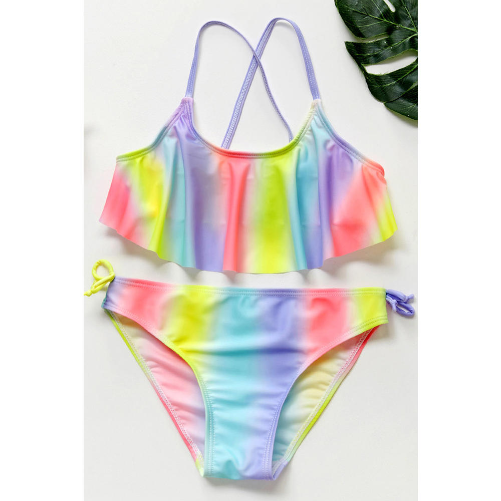 Ketty More Kids Girls Colorful Pattern Two Pieces Beach Swim Bikini Sets