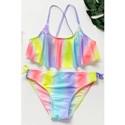 Ketty More Kids Girls Colorful Pattern Two Pieces Beach Swim Bikini Sets