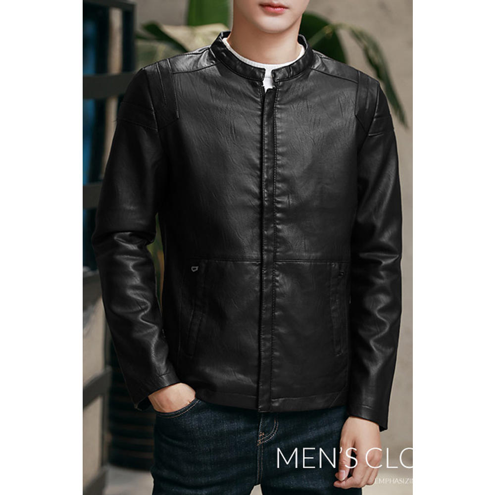 ZaraBeez Men Elegant Warm Winter Leather Jacket