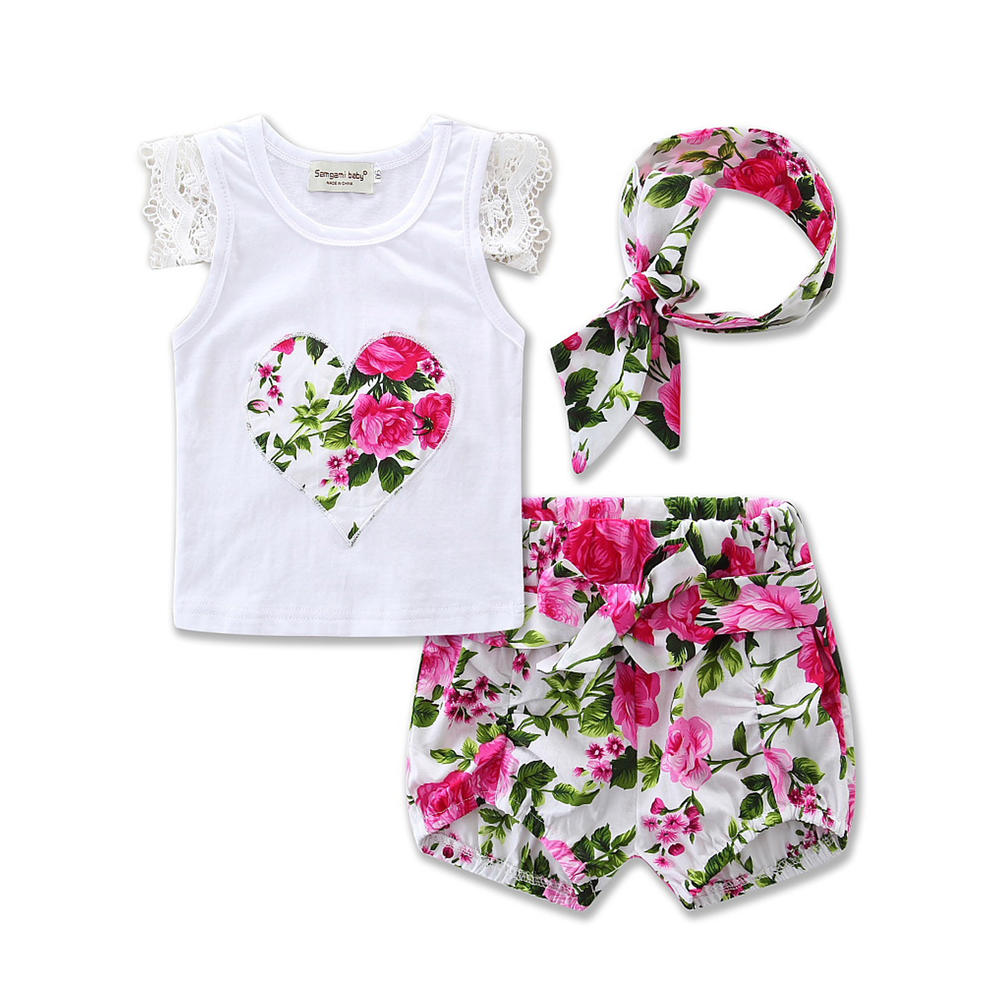 ZaraBeez Toddler Baby Floral Printed Top With Pajama Suit Set