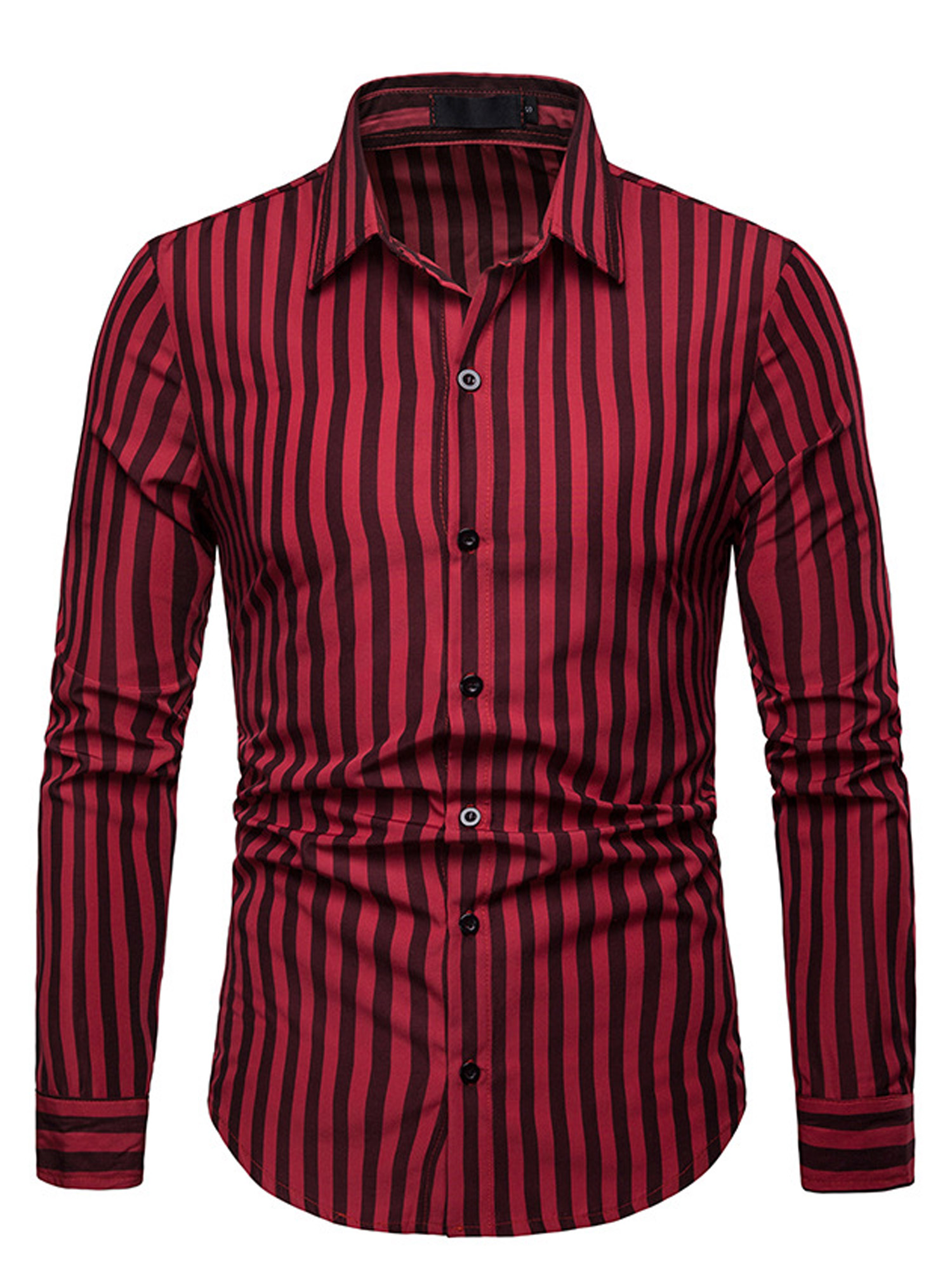 red blue and green striped shirt