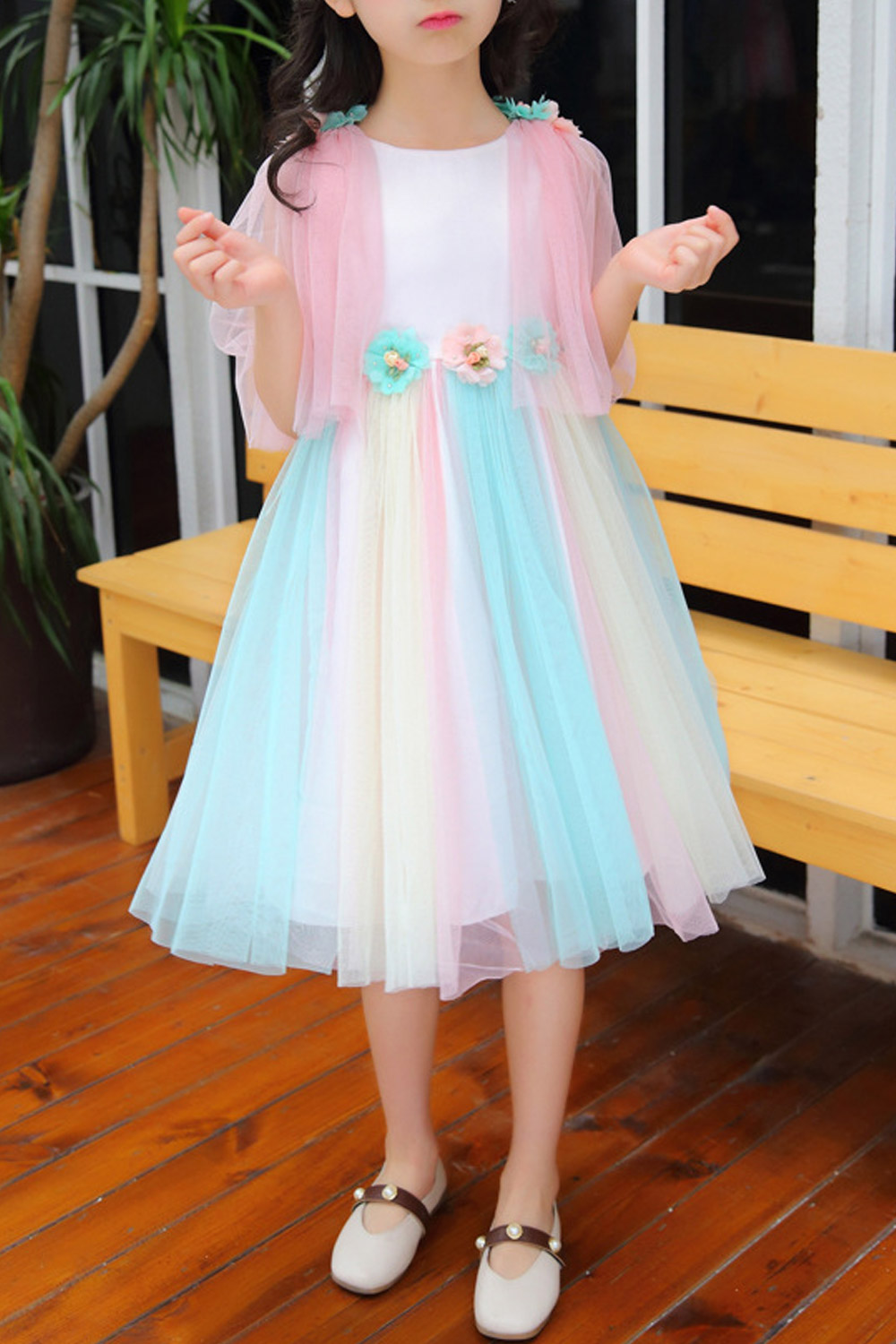 rainbow colour frock