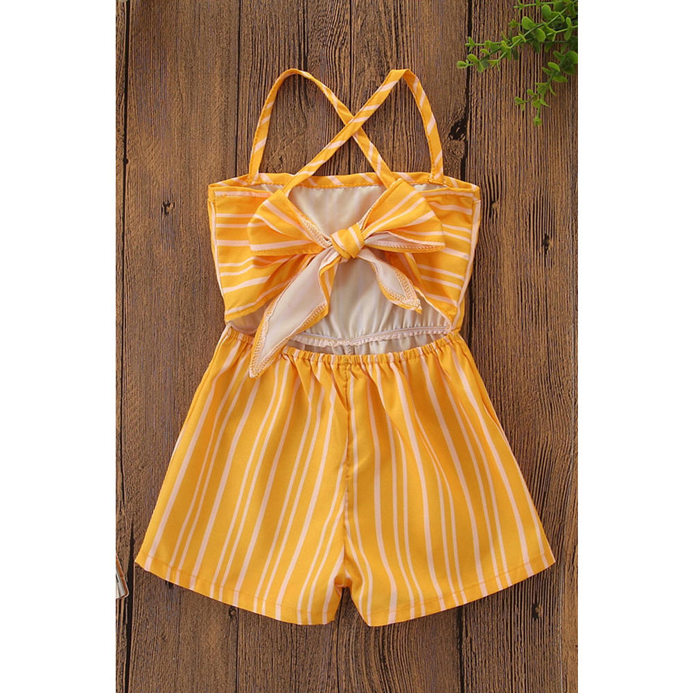 Jhon Peters Toddler Girl Shoulder Strap Striped Summer Jumpsuit