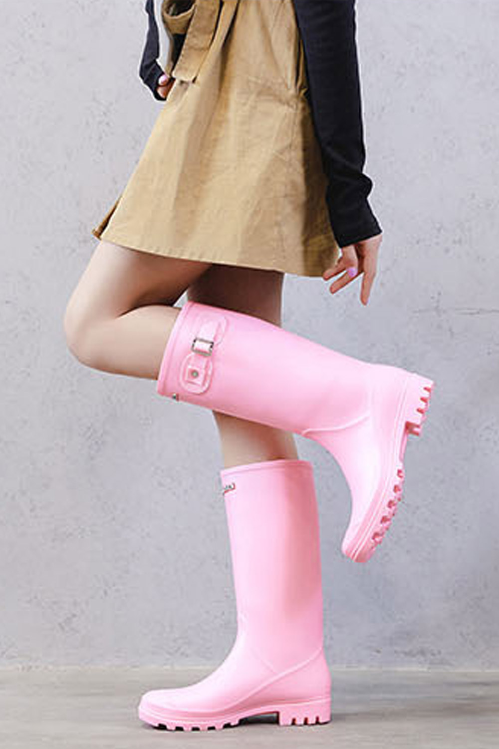 pink water boots