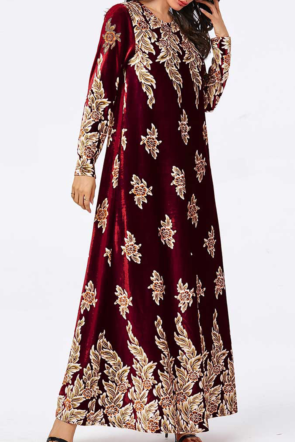 warm winter maxi dress