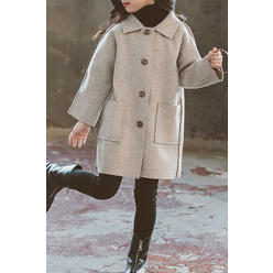 ZaraBeez Kids Girls Thick & Warm Solid Color Winter Coat
