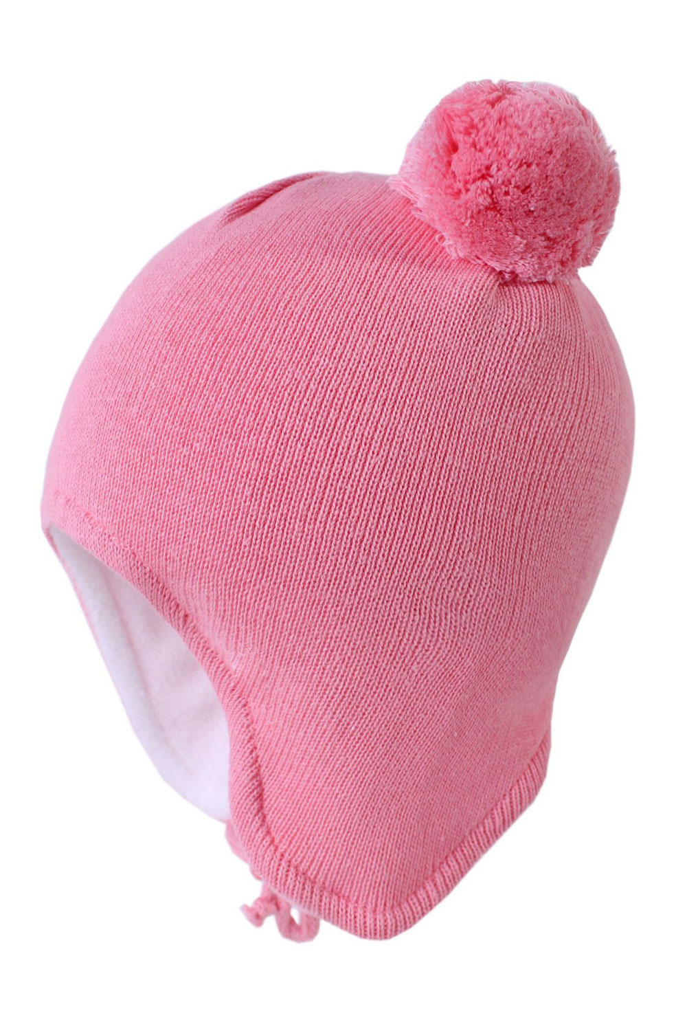 Jhon Peters Kids Elegant Solid Color Hair Ball Decorated Warm Cap