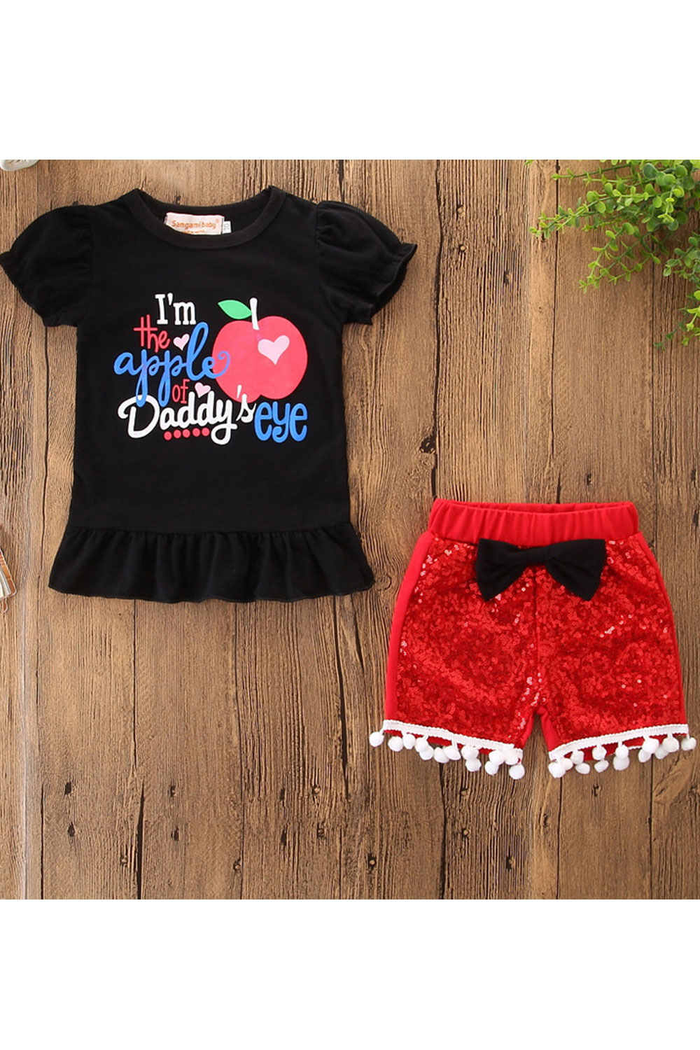 baby girl apple outfit