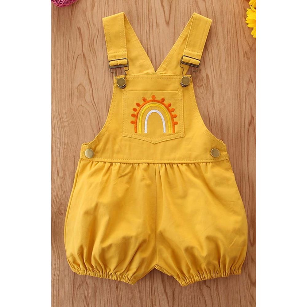 Jhon Peters Baby Girls Sleeveless Loose Fit One Piece Summer Romper