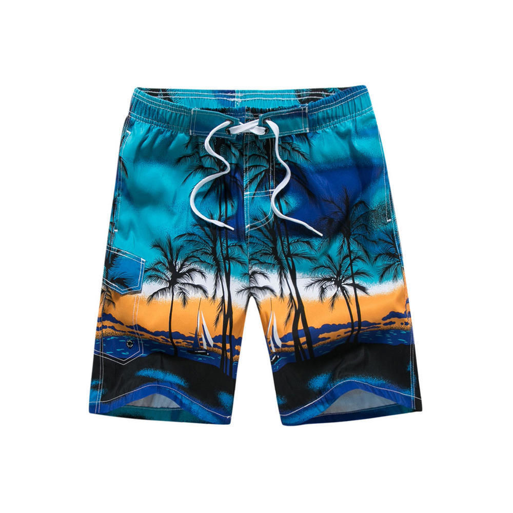 TOMCARRY Men Summer Elegant Printed Loose Fit Style Swimwear Short