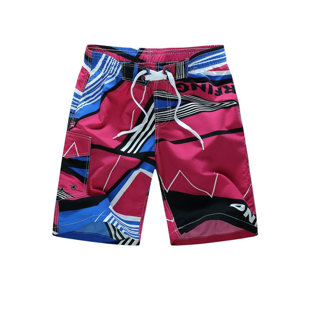 TOMCARRY Men Beachwear Drawcord Waist Breathable Summer Short
