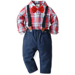 Jhon Peters Toddler Boys Long Sleeve Button Closure Collar Neck Two Piece Outfit Set
