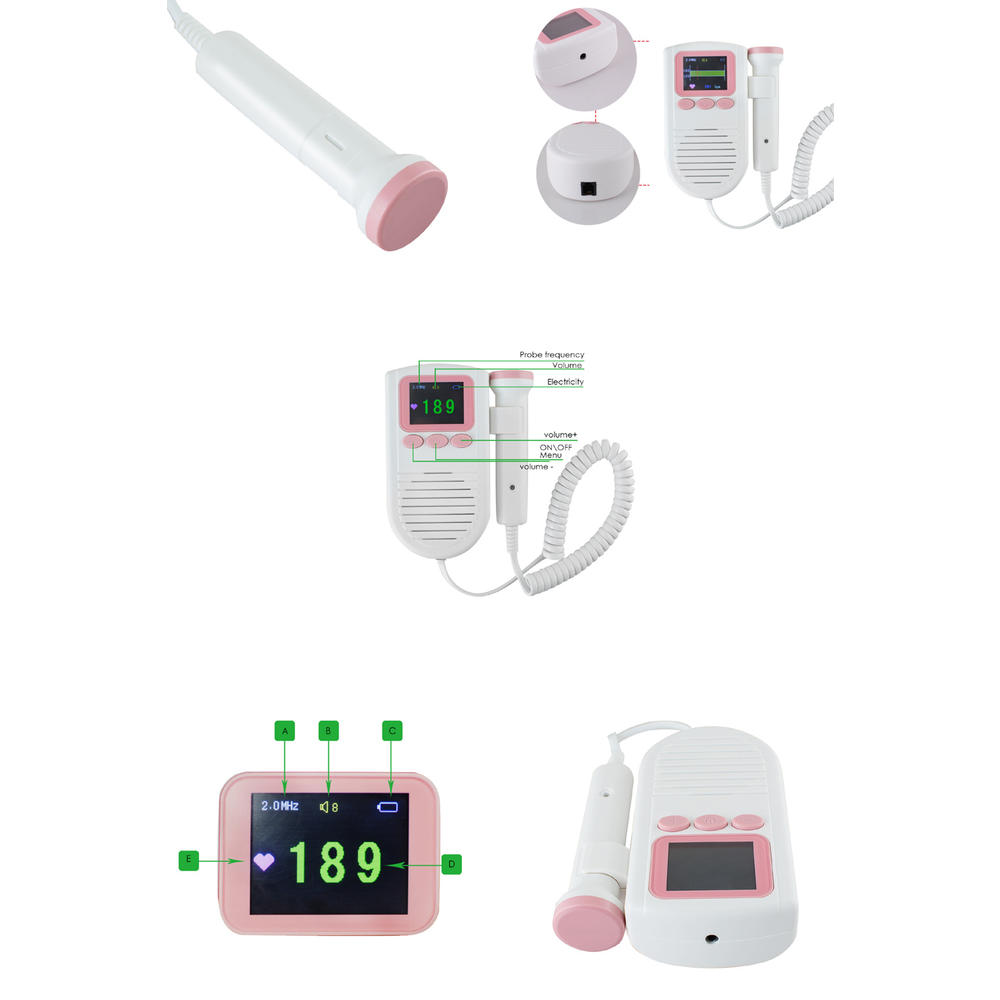 Jhon Peter Baby Care Ultrasonic Heart Rate Fetal Doppler Monitor