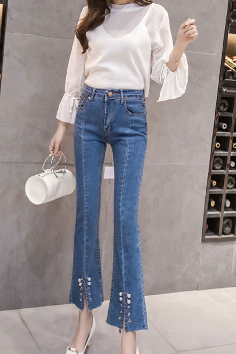 side pocket jeans womens