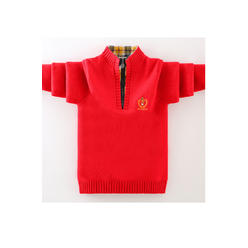 Jhon Peters Kids Boys Small Zipper Closure Long Sleeve Solid Pattern Sweater Cardigan