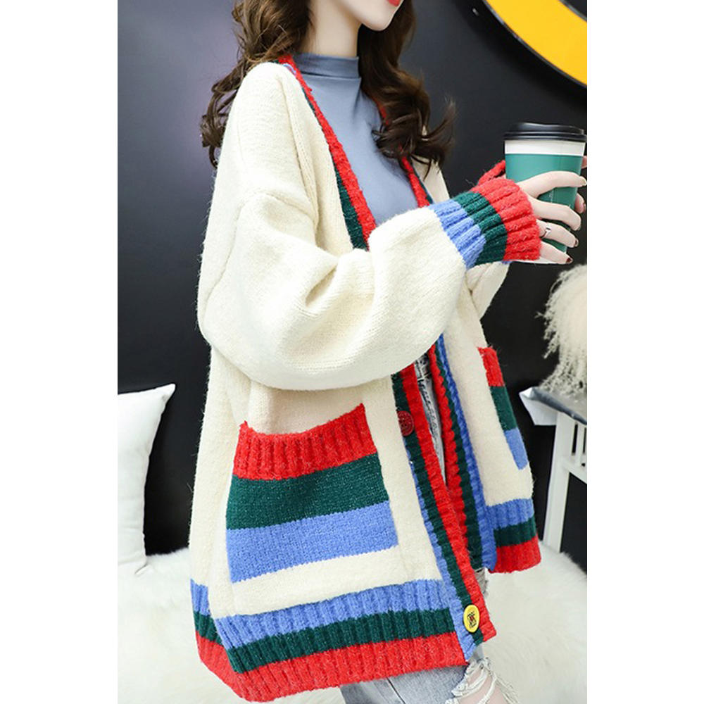 ZaraBeez Women Warm Loose Knitted Style Thick Convenient Cardigan