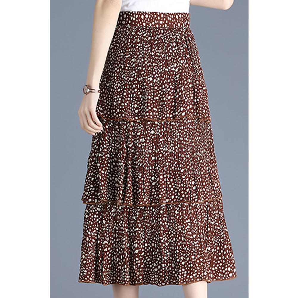 Jhon Peters Women Splendid Printed Style Mid Length Modern Outing Skirt