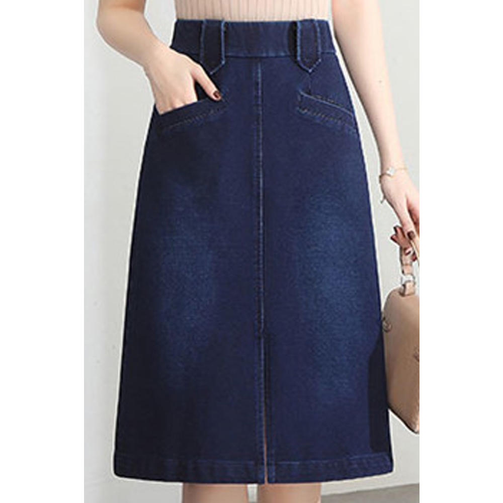 Tom Carry Women Loose Styled Belt Waist Comfortable Perfect Formal Skirt