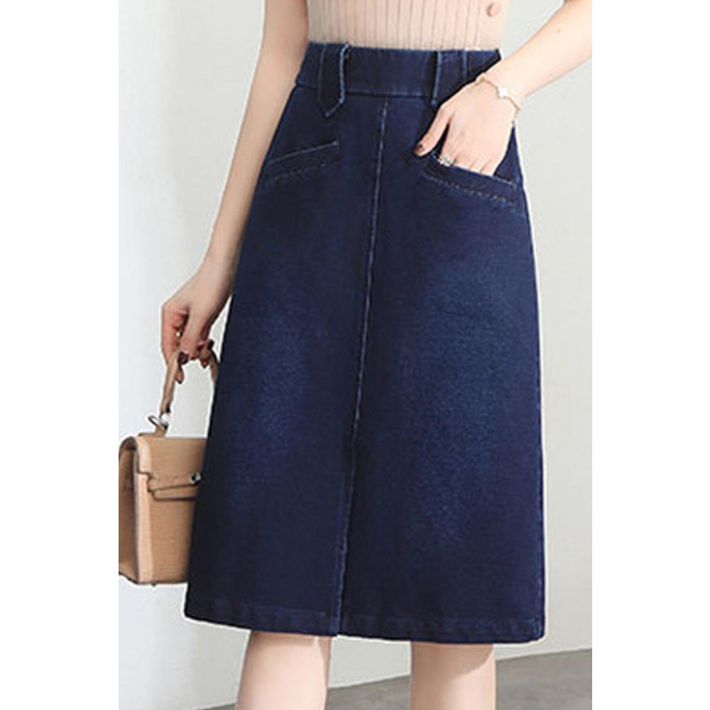 Tom Carry Women Loose Styled Belt Waist Comfortable Perfect Formal Skirt