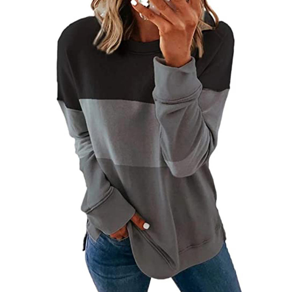 Jhon Peters Women Contrast Color Stylish Long Sleeve Sweatshirt