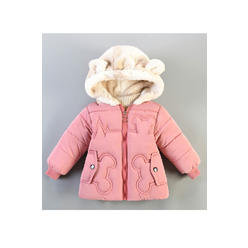 Jhon Peters Toddler Girls Awesome Solid Colored Easy Zipper Closure Warm Long Sleeve Padded Jacket
