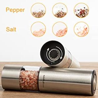  SIMPLETASTE Electric Salt and Pepper Grinder Set