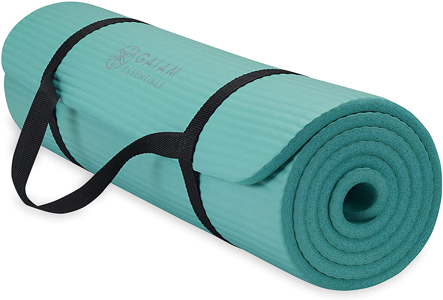 Beringstraat vasthoudend versnelling Gaiam Essentials Thick Yoga Mat Fitness & Exercise Mat with Easy-Cinch Yoga  Mat Carrier Strap, 72"L x 24"W x 2/5 Inch Thick