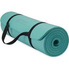 Gaiam Essentials Thick Yoga Mat Fitness & Exercise Mat with Easy-Cinch Yoga  Mat Carrier Strap, 72L x 24W x 2/5 Inch Thick