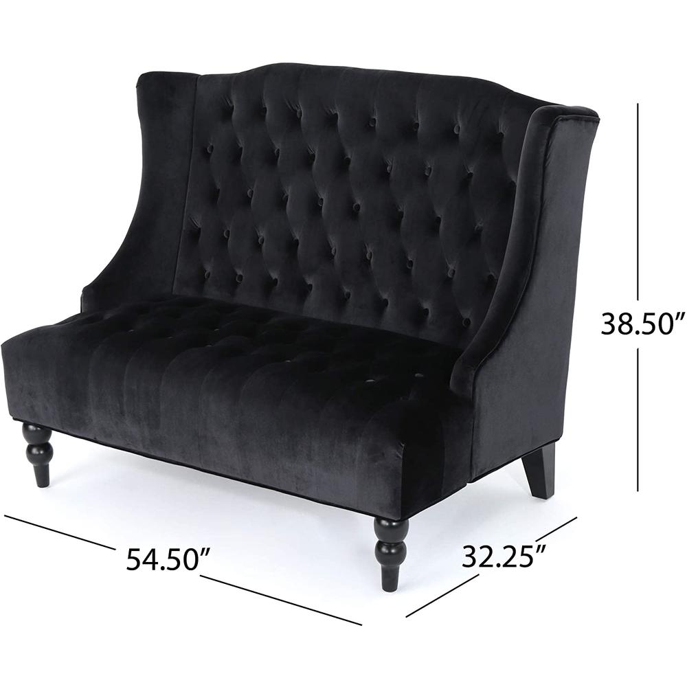 Christopher Knight Home Leora Modern Glam Tufted Velvet Wingback