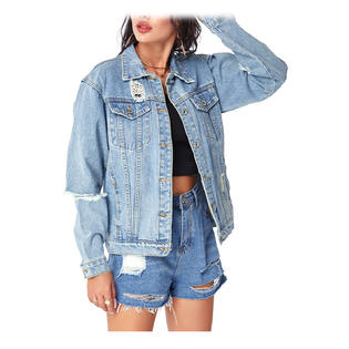 【THE MOZZ】Coat Long Denim Jackets & Coats | Double Breasted Denim Trench Coat | boohoo