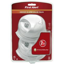 First Alert Battery Operated Ionization Smoke Alarm, 2 Pack