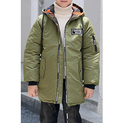 Jhon Peters Kids Boys Thick Long Sleeve Easy Hat Neck Amazing Camouflage Pattern Zipper Closure Winter Jacket