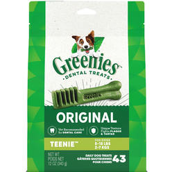 GREENIES Original TEENIE Natural Dental Dog Treats, 12 oz. Pack (43 Treats)
