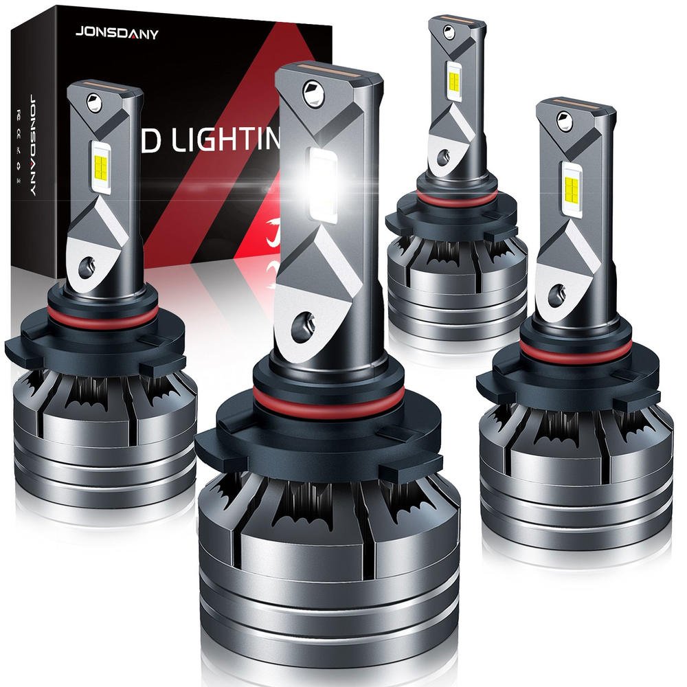 AUXITO JONSDANY 9005 9006 LED Headlight Bulbs Kit, 300% Brightness 36000 Lumens HB3 High Beam IP68 Waterproof, Pack of 4