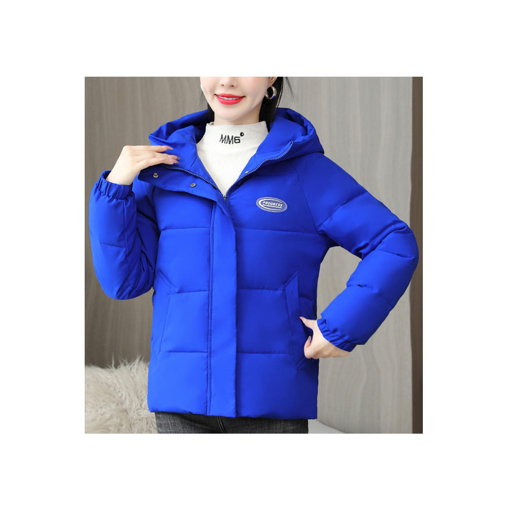Yazona Women Solid Pattern Adjustable Cuff Zipper Closure Comfy Hood ...