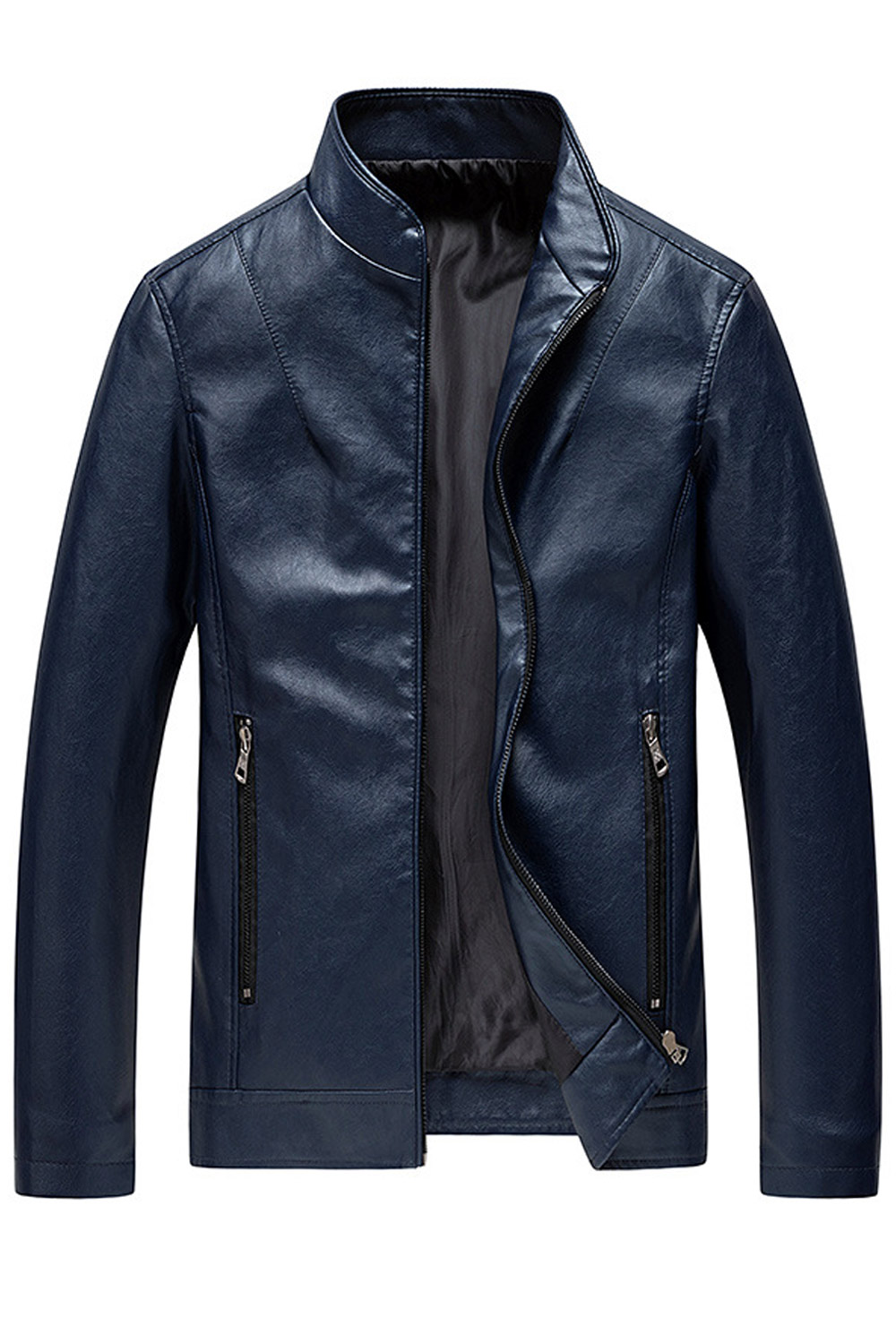 ZaraBeez Men Elegant Solid Patterned Stand Collar Neck Long