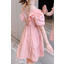 Pink A35-6A&ZM026 Lace Button Dress