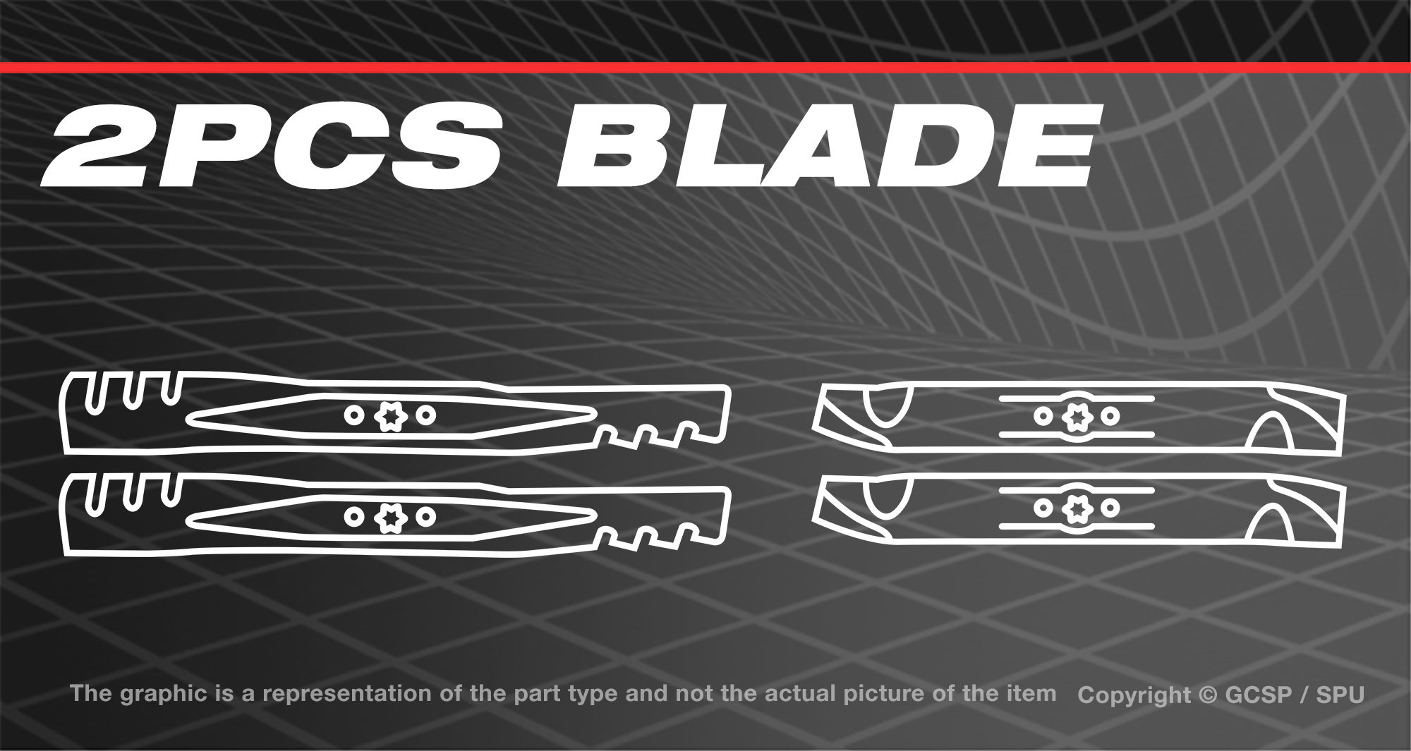 Spu 2PCS Blade For Bolen 11A-B0BL765 Lawn Mowers