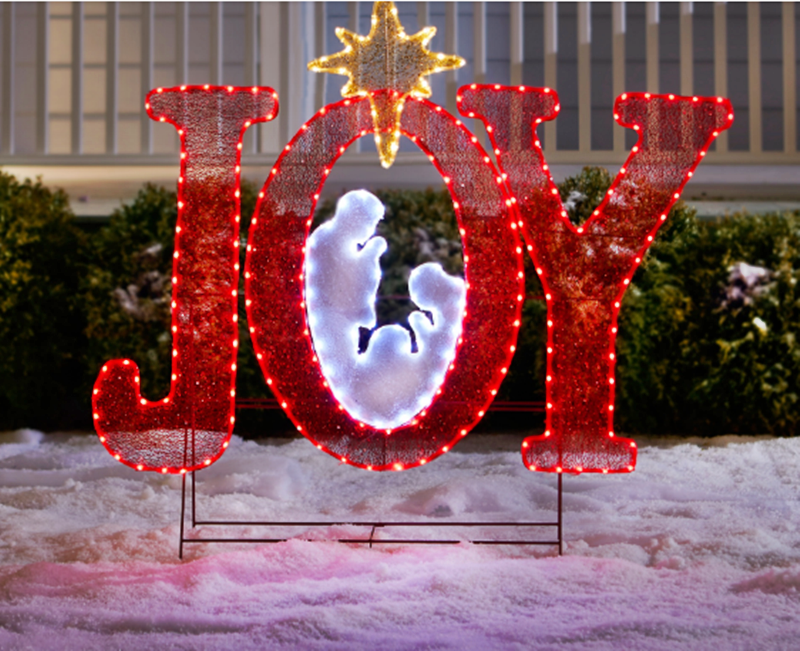 Hh Merry Christmas Lighted Sign Outdoor Decorations