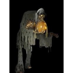 Morris HE'S HERE! Huge 7' PROWLING JACK ANIMATED GHOUL w Projection Pumpkin Halloween