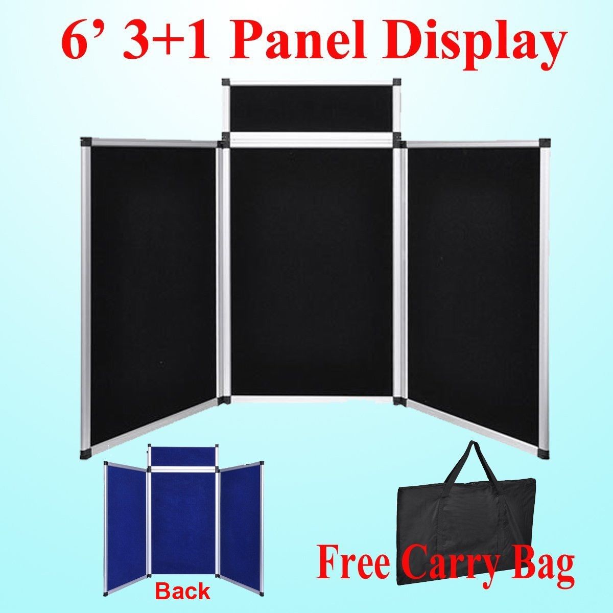 display trade panel velcro header tabletop folding presentation 6ft mart sign dmp boards side table fold booth