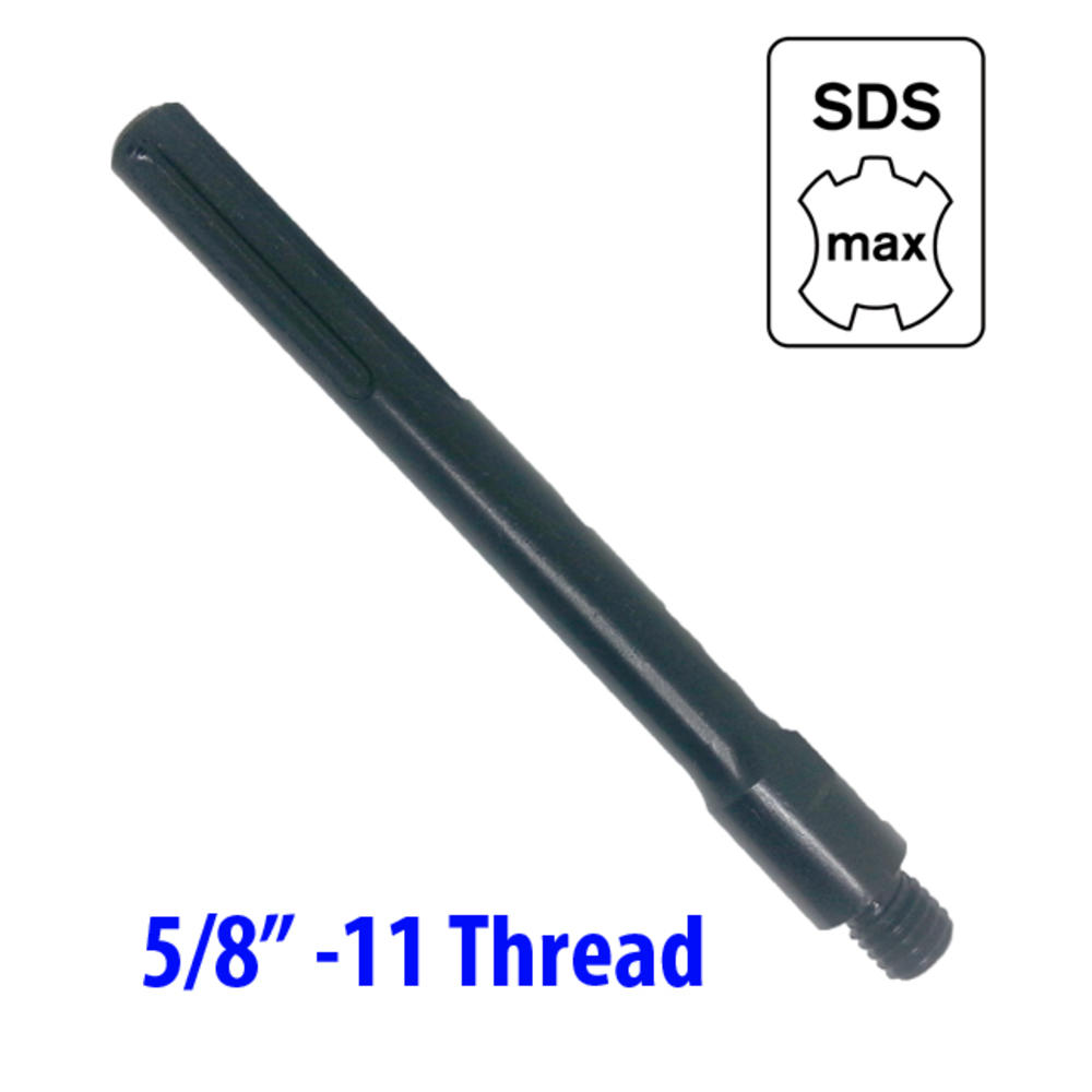 MTP Core Drill Bit Adapter 5/8"-11 Threaded Male to SDS Max Hammer Drill Diamond Concrete, Granite, Brick, and Block