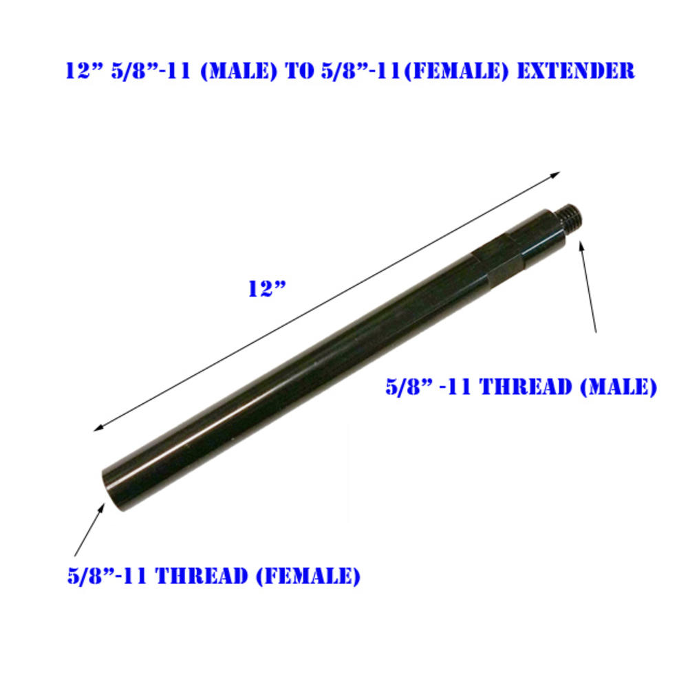 MTP 6" & 12" Extension Core Drill Bit 5/8"-11 Thread Male to 5/8-11 Female Extender